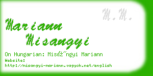 mariann misangyi business card